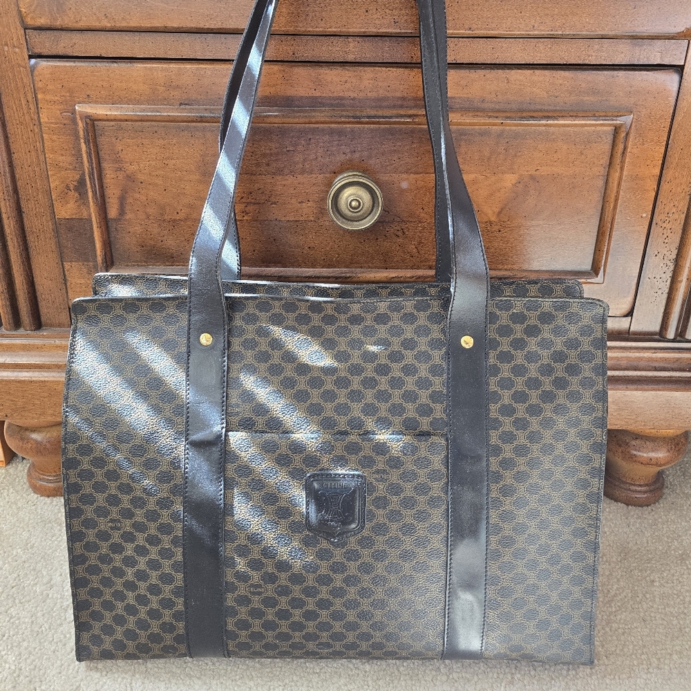 Celine Black and Brown Tote Bag - Picture 2 of 9